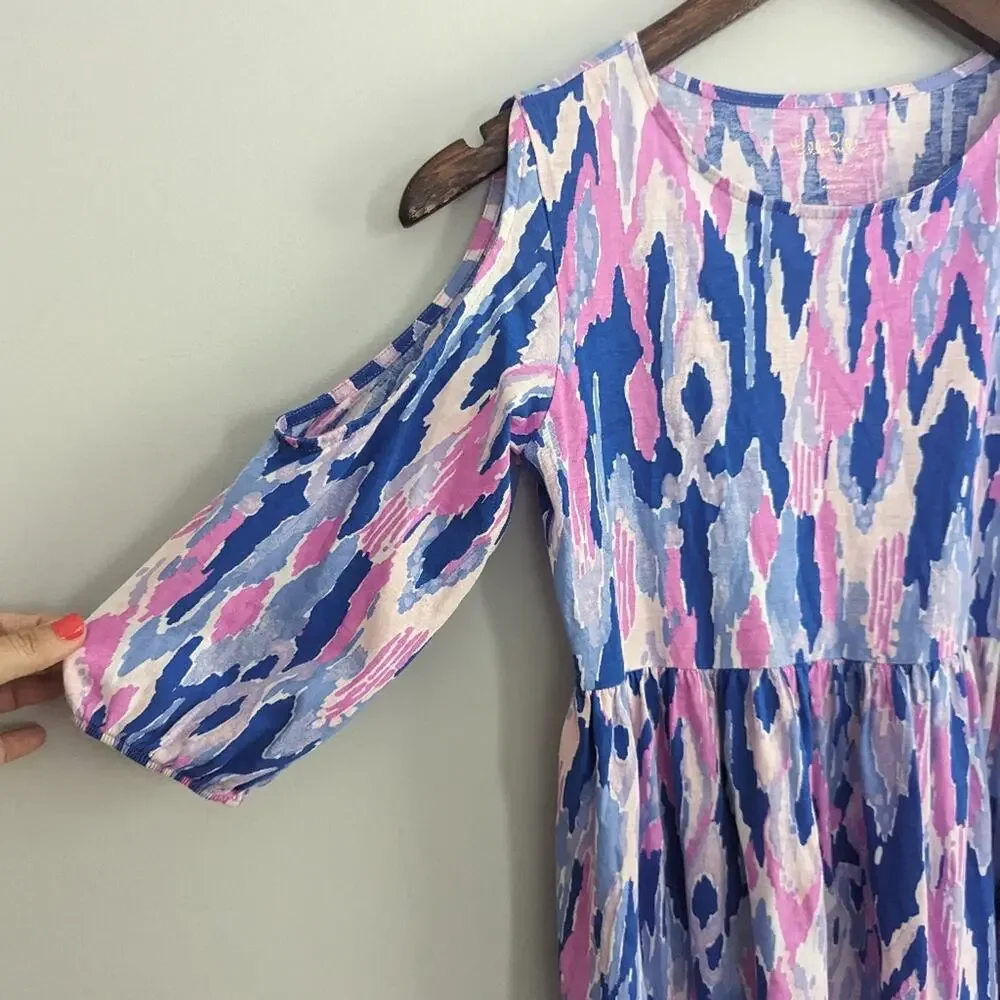 Girls Lilly Pulitzer Purple Ikat Dress XL 12-14 Years